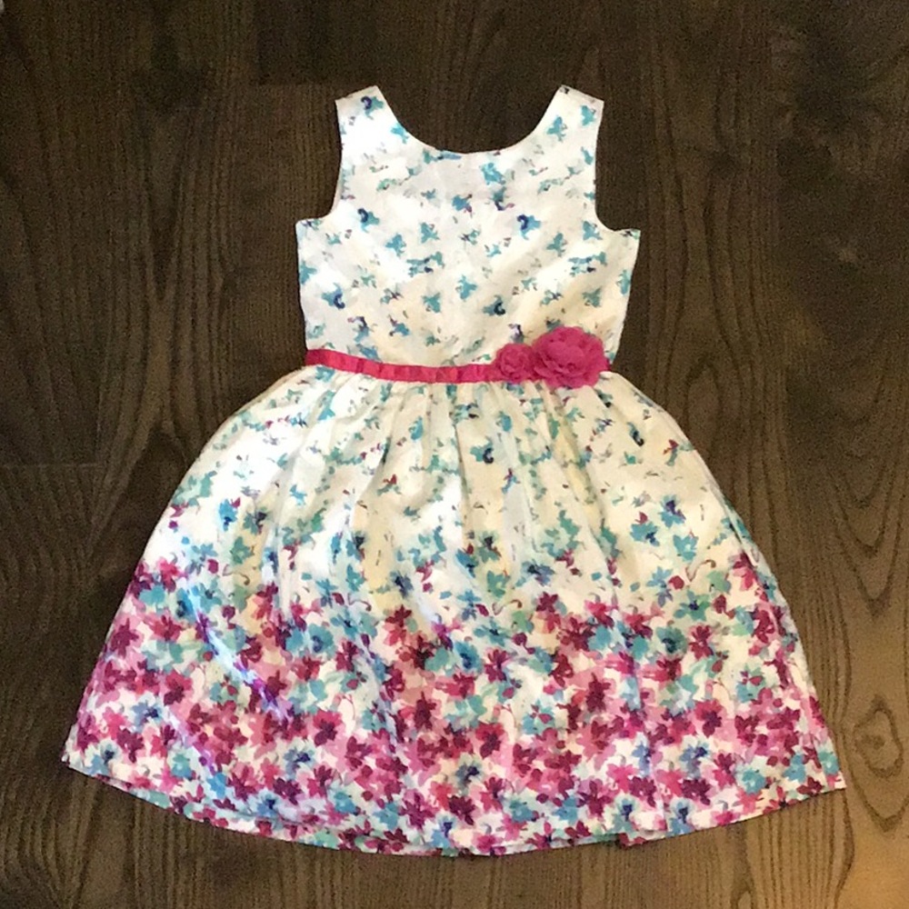 Floral Pink and Teal Gymboree Dress